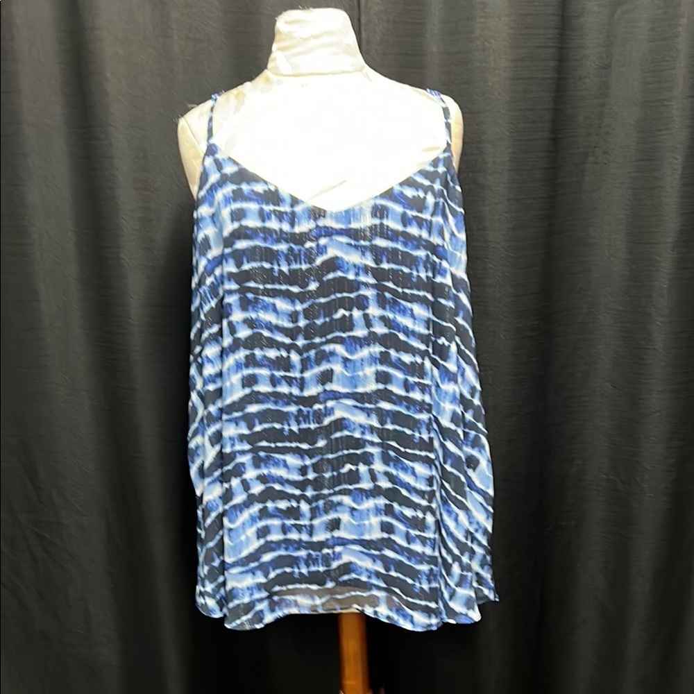 Torrid Blue and White Women's Top